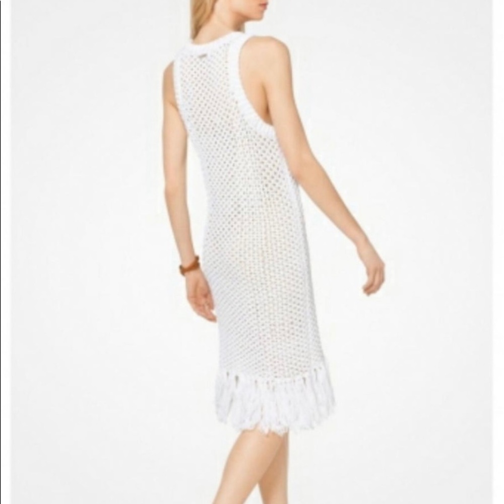 Michael Kors crocheted white fringe dress - Picture 2 of 8